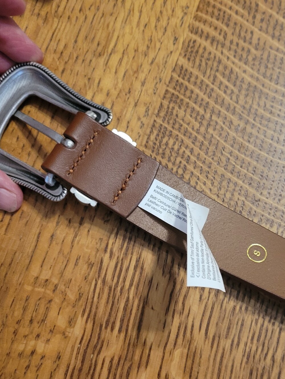 J. Crew Western Buckle Belt in Italian Leather - brown - Picture 8 of 9